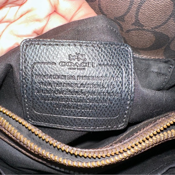 Authentic Coach Margot Carryall Satchel Bag Brown Black - Picture 11 of 13